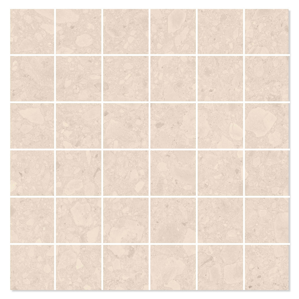 Mosaik Klinker Ceppo di gre Lys Beige Mat 30x30 (5x5) cm