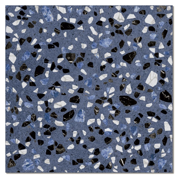 Klinker Retro IT Terrazzo Blå Mat 20x20 cm-1