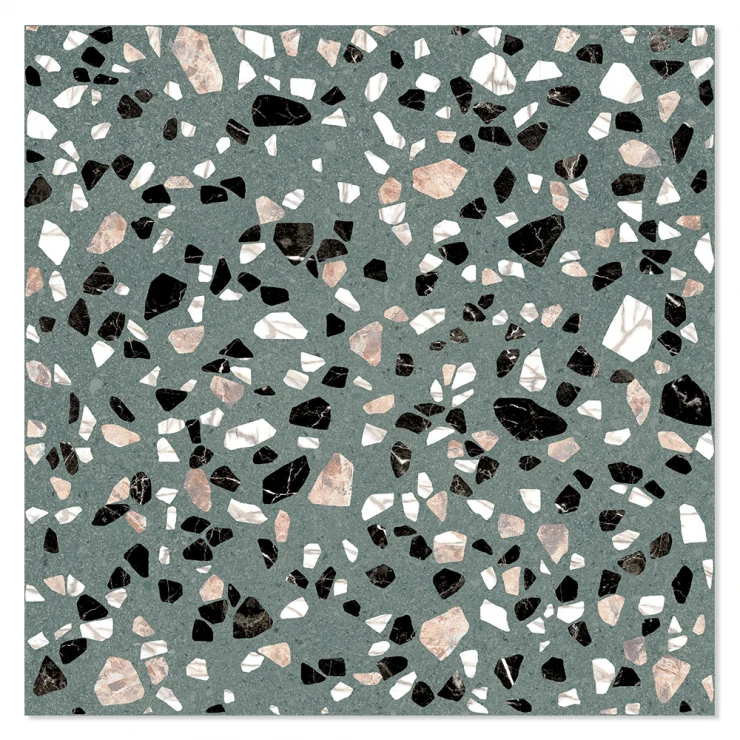 Klinker Retro IT Terrazzo Grøn Mat 20x20 cm-1