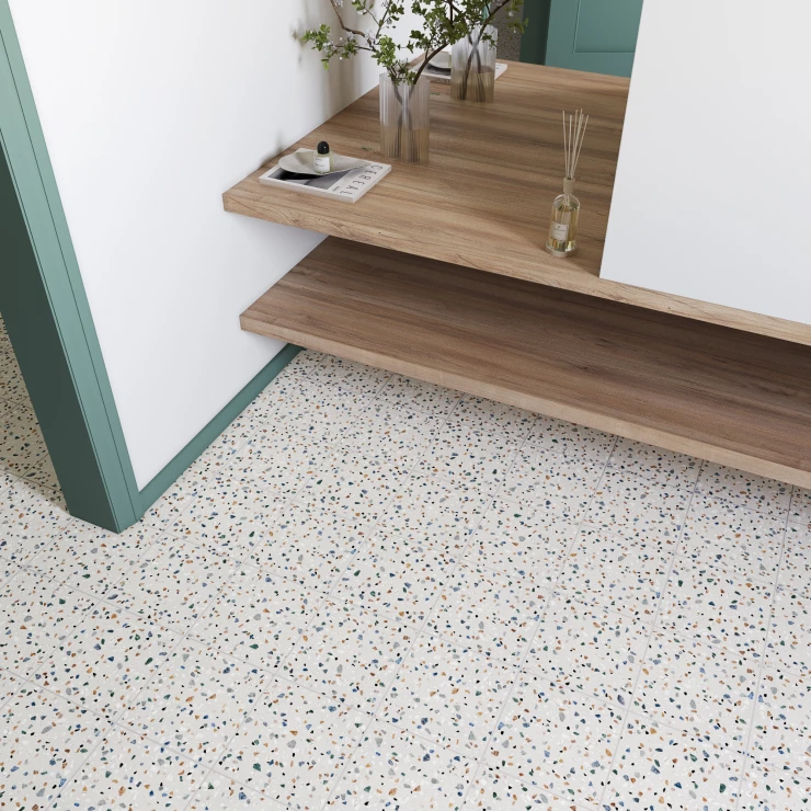 Klinker Retro IT Terrazzo Hvid Mat 20x20 cm-0