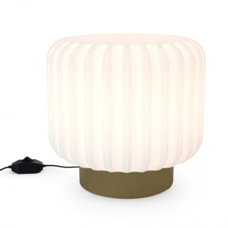 Atterier Pierre Indendørs Bordlampe Bred XL Dentelles Terra Mat-2