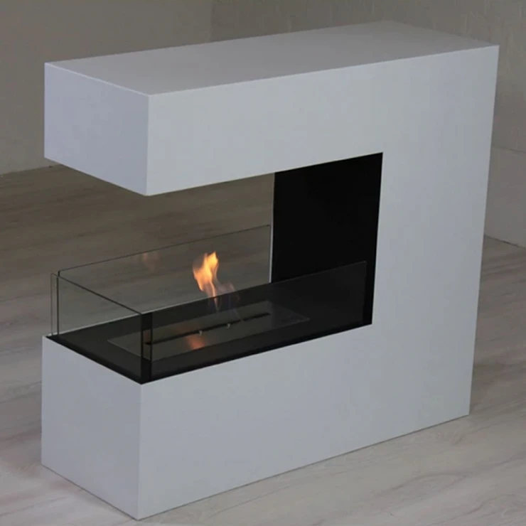 ScandiFlames Bioethanol Pejs Topeka Hvid Mat-1