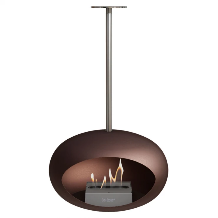 Le Feu Bioetanol Kamin Sky Mocca Mat med Stativ Krom Glat 140 cm-0