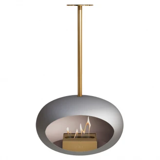 Le Feu Bioetanol Kamin Sky Nickel Mat med Stativ Rose Guld 50 cm-2