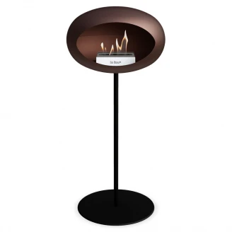 Le Feu Bioetanol Kamin Steel Mocca Mat med Stativ 80 cm & Platta Sort Mat -2