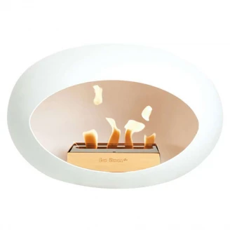 Le Feu Bioetanol Kamin Wall Hvit Mat, Guld Rose Glat-2