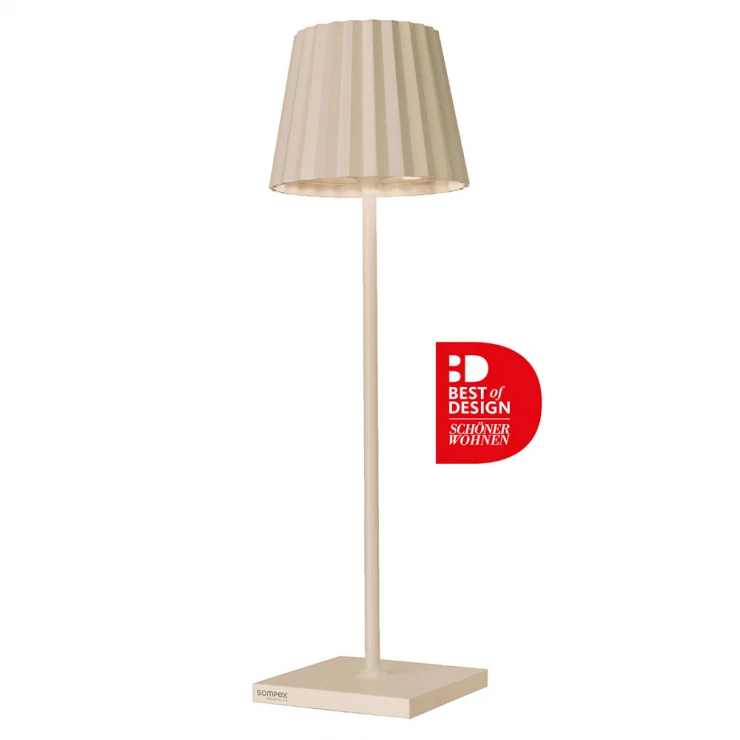 Sompex Udendørs Bordlampe Troll 2.0 Sand Mat-1