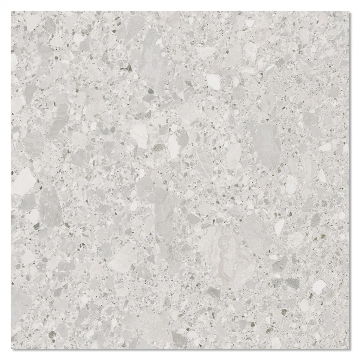 Klinker Terrazzo Premio Lysegrå Mat 120x120 cm-1