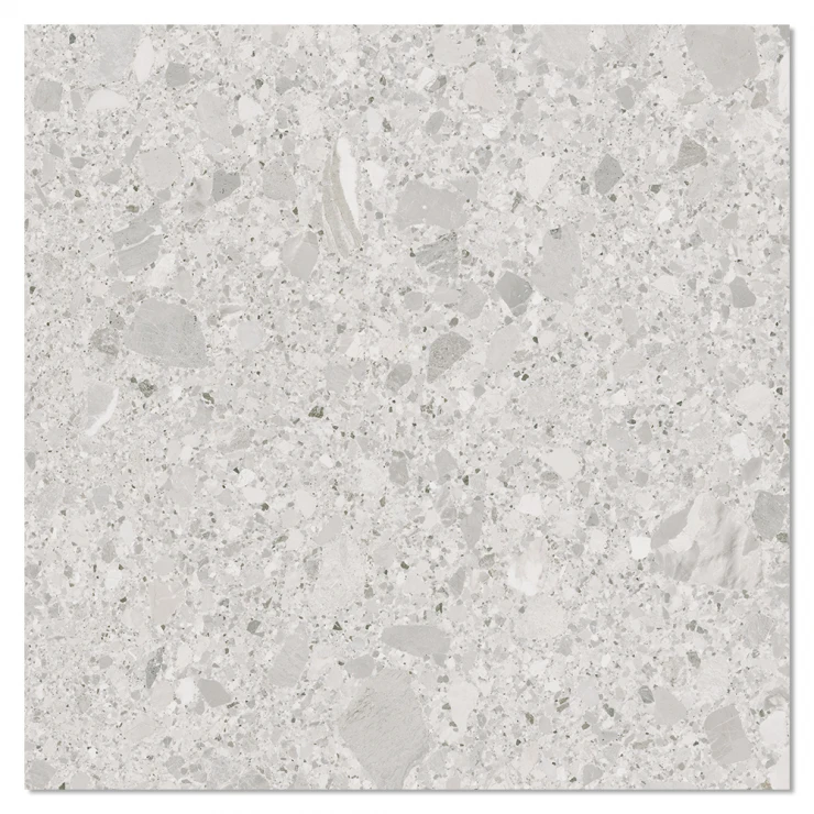 Klinker Terrazzo Premio Lysegrå Mat 120x120 cm-0