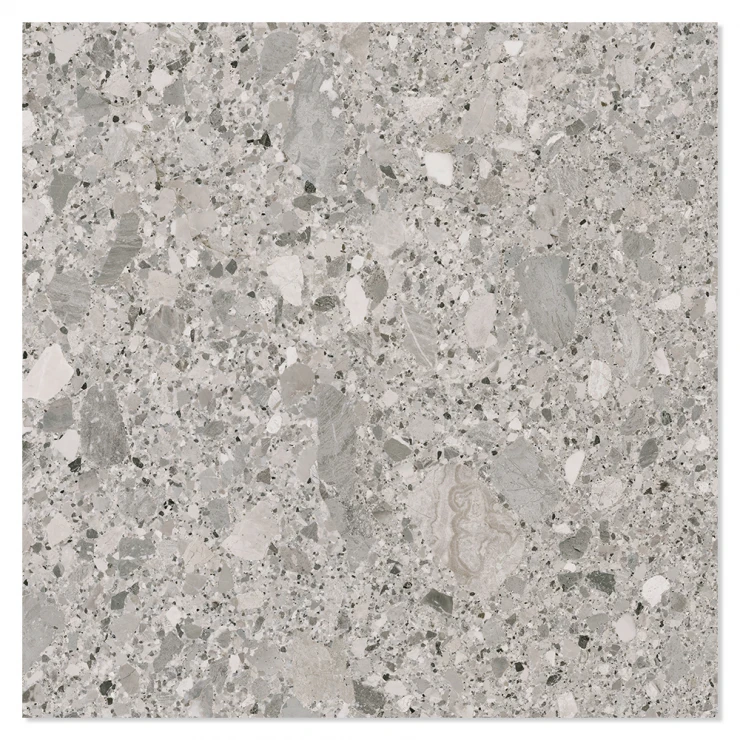 Klinker Terrazzo Premio Grå Mat 120x120 cm-1