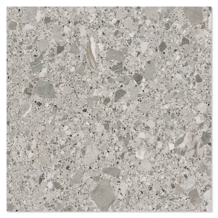 Klinker Terrazzo Premio Grå Mat 120x120 cm-0