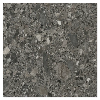 Klinker Terrazzo Premio Mørkegrå Mat 120x120 cm-2