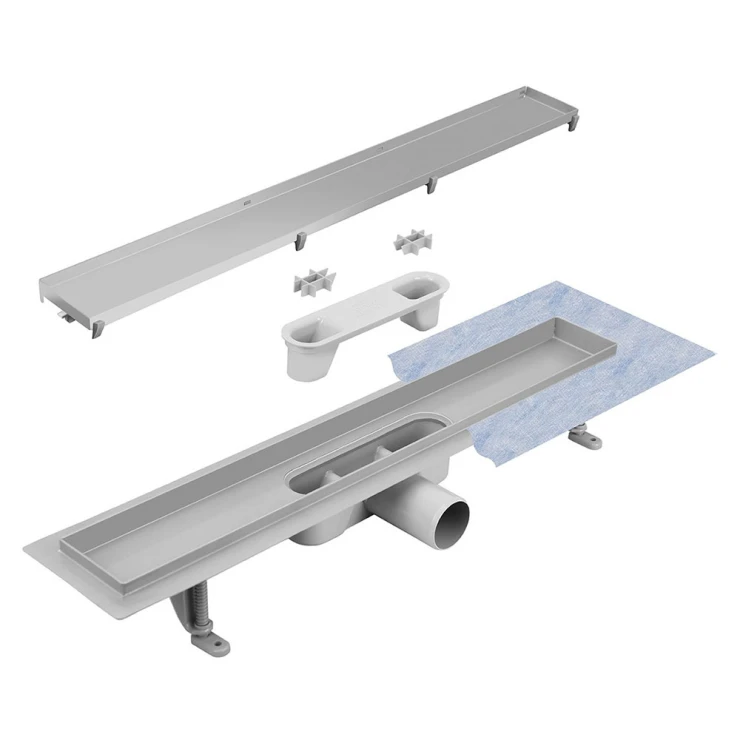 Bruseafløb Flowline Basic 90 cm Mat-1