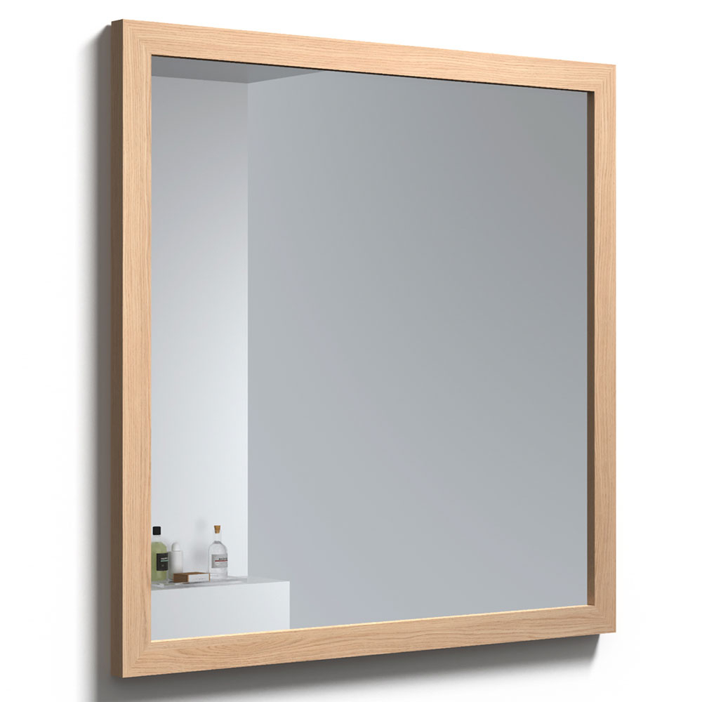 Spejl Craftwood Egfaner Bleached Oak Matt 80x80 cm