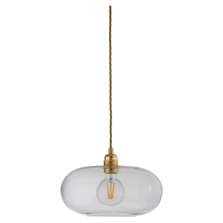 Ebb & Flow Hængende Lampe M Horizon Transparent, Guld Glat-0