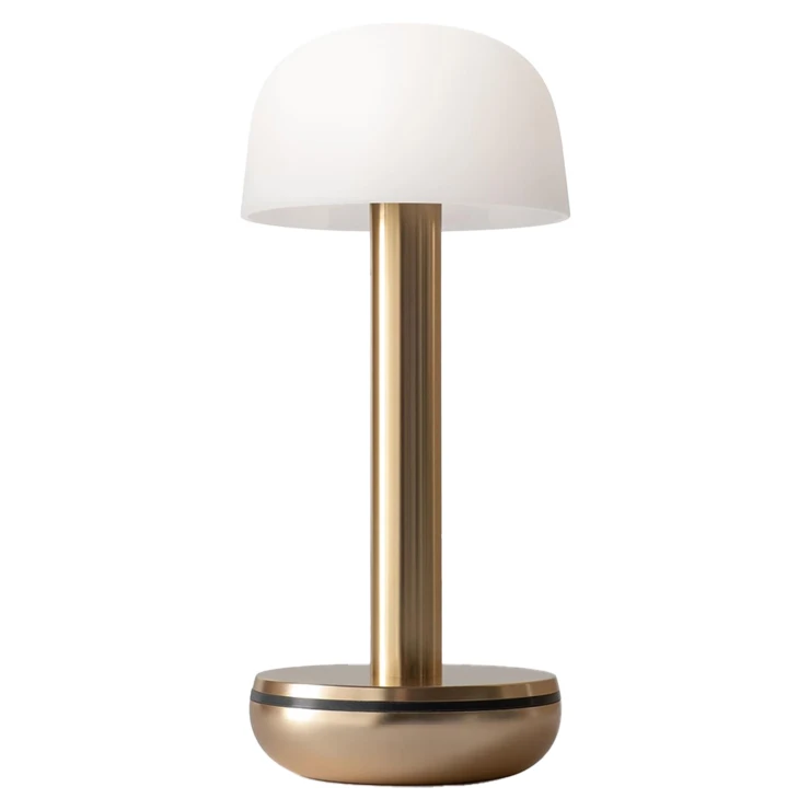 Humble Bordlampe Two Guld Glat, Hvid Mat-1