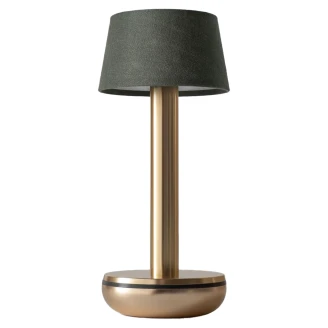 Humble Bordlampe Two Guld, Smaragd Linne Mat-2