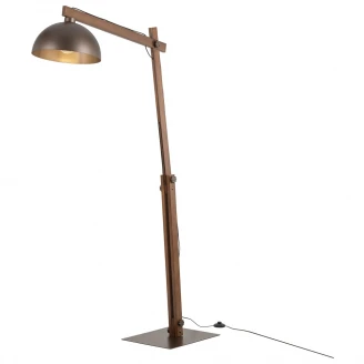 Golvlampa Oslo 1 Pære Lampe Brun Mat-2