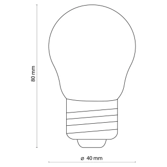 Pære P45 Amber Glat-2