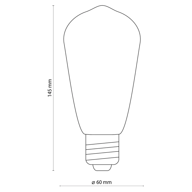 Pære ST58 Amber Glat-1