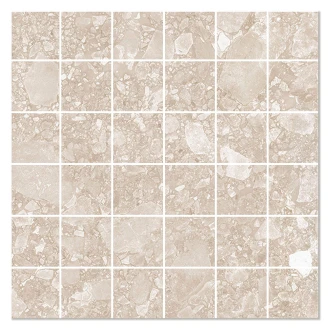 Mosaik Klinker Flodsten Beige Mat 30x30 (5x5) cm-2