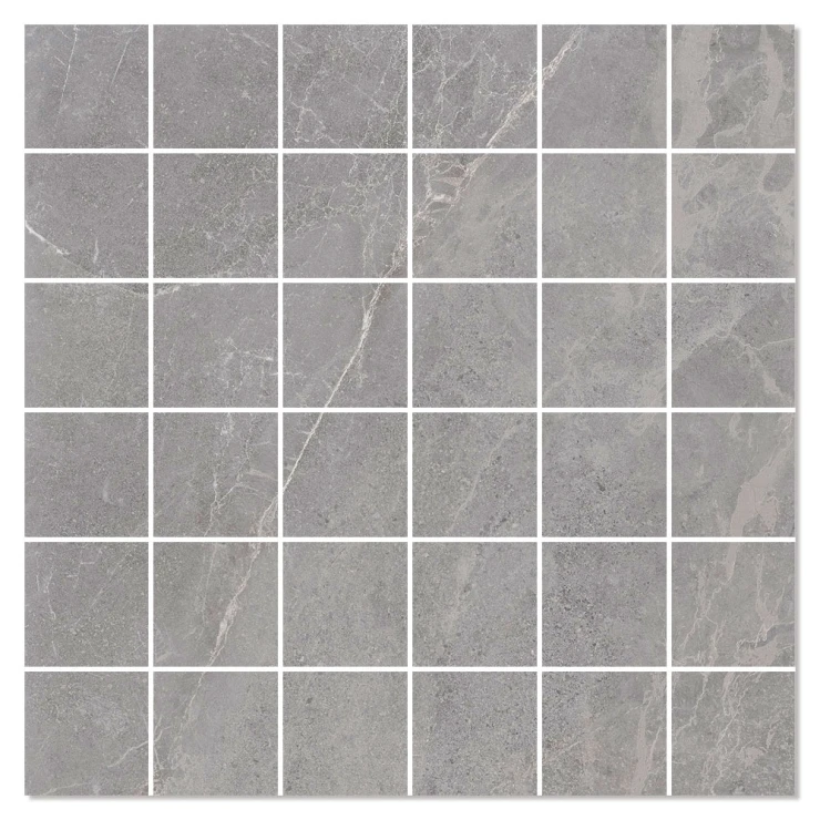 Marmor Mosaik Klinker Empyrio Grå Mat 30x30 (5x5) cm-0