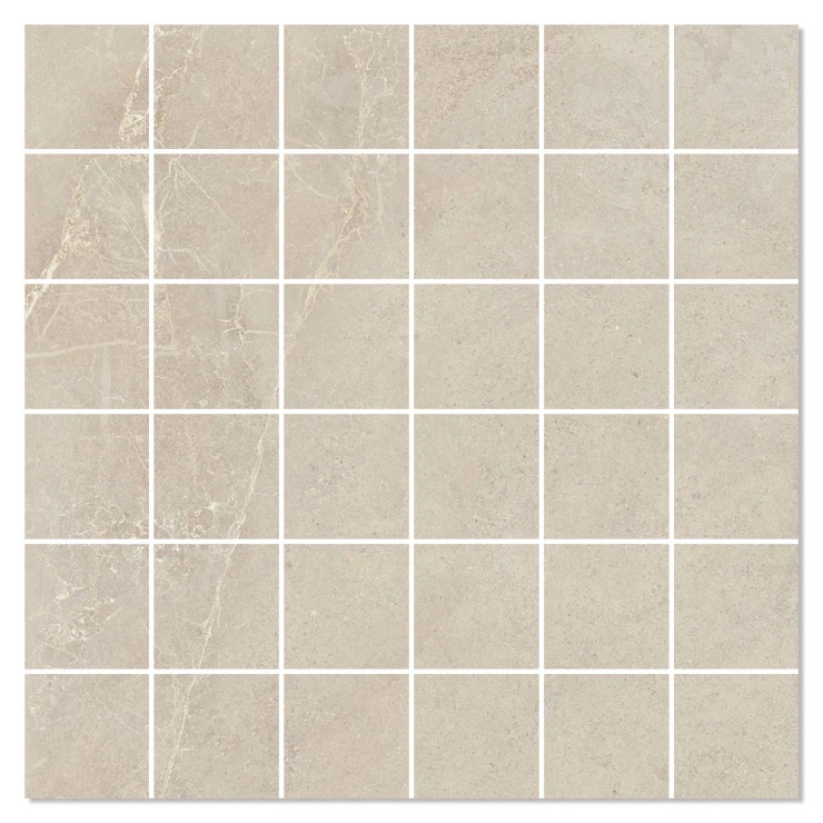 Marmor Mosaik Klinker Empyrio Beige Mat 30x30 (5x5) cm-0