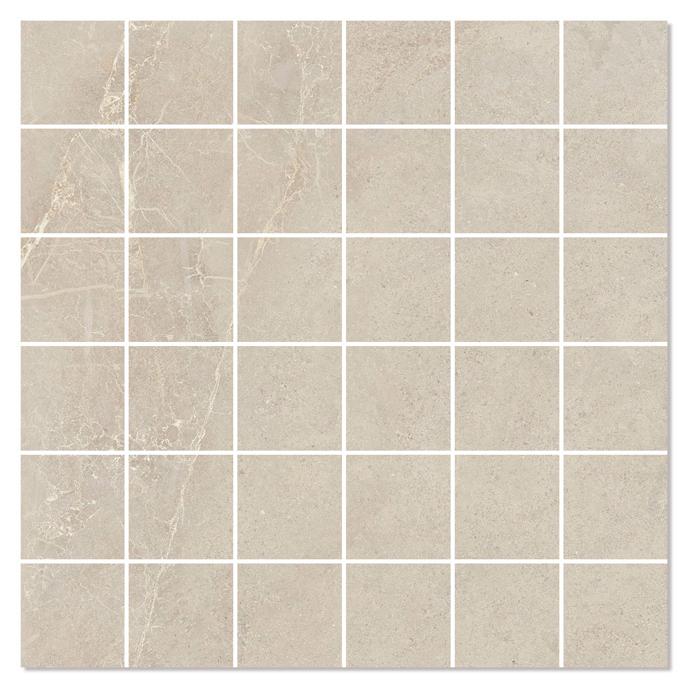 Marmor Mosaik Klinker Empyrio Beige Mat 30x30 (5x5) cm