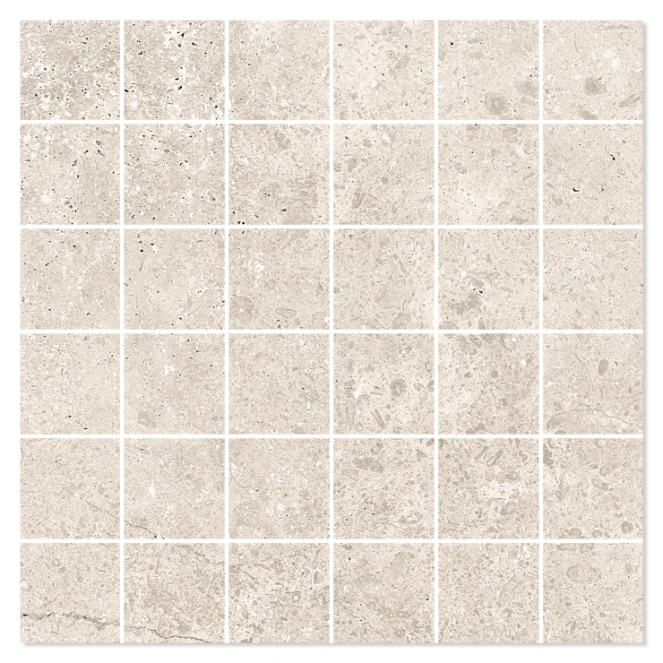 Mosaik Klinker Fjordsten Beige Mat 30x30 (5x5) cm-0