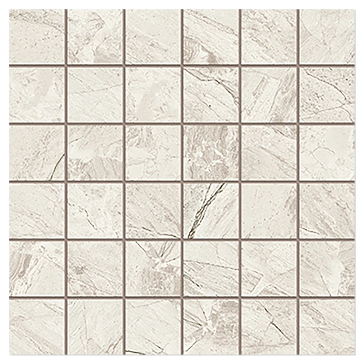 Mosaik Klinker Jolie Hvid Mat 30x30 (5x5) cm-0