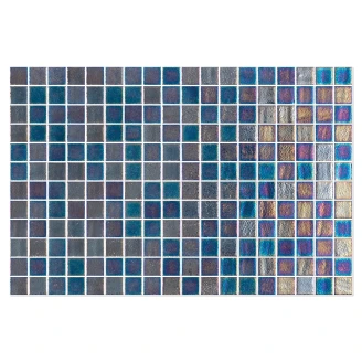 Poolmosaik Splash Perlemor Blå Blank 31x47 (2.5x2.5) cm-2