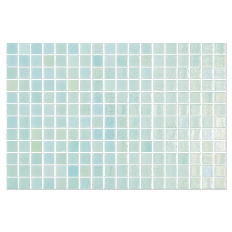 Poolmosaik Splash Perlemor Turkis Blank 31x47 (2.5x2.5) cm-0