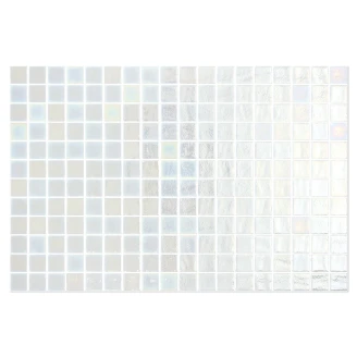 Poolmosaik Splash Perlemor Hvid Blank 31x47 (2.5x2.5) cm