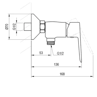 Ravak Brusebad Blandare Life Sort Mat-2