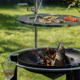 <strong>Heat</strong>  Pendal Ildskål med Ophængning Grill Sort Mat