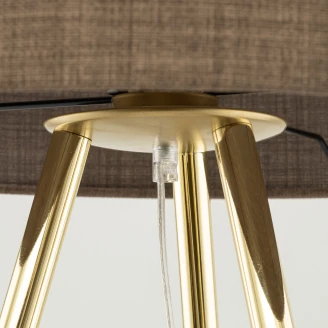 Gulvlampe Norrland Brun Mat, Guld Blank