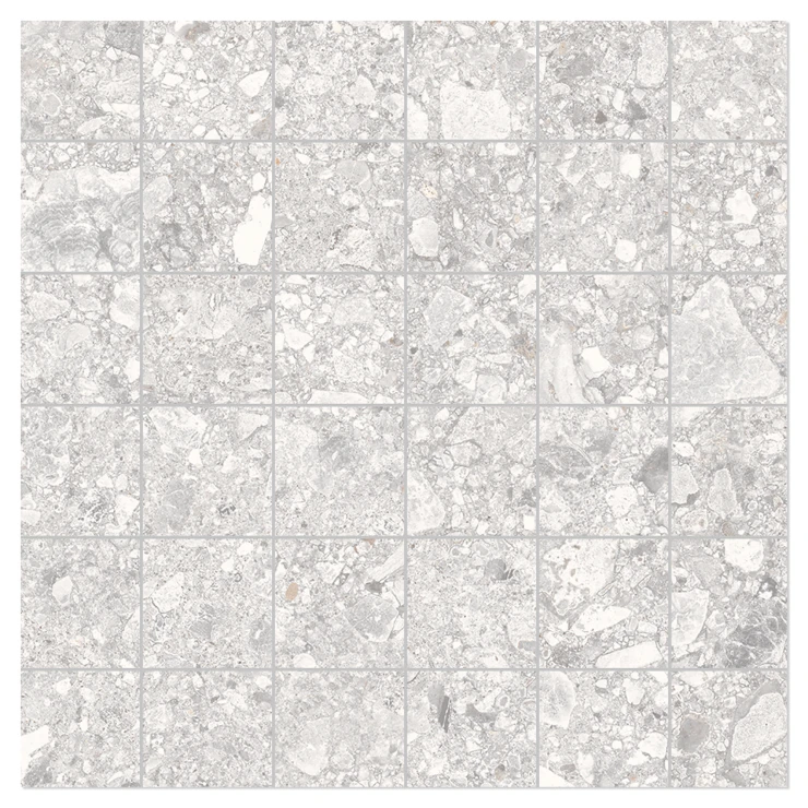 Unicomstarker Mosaik Klinker Pietra di Gre Bianco Mat 30x30 (5x5) cm-0