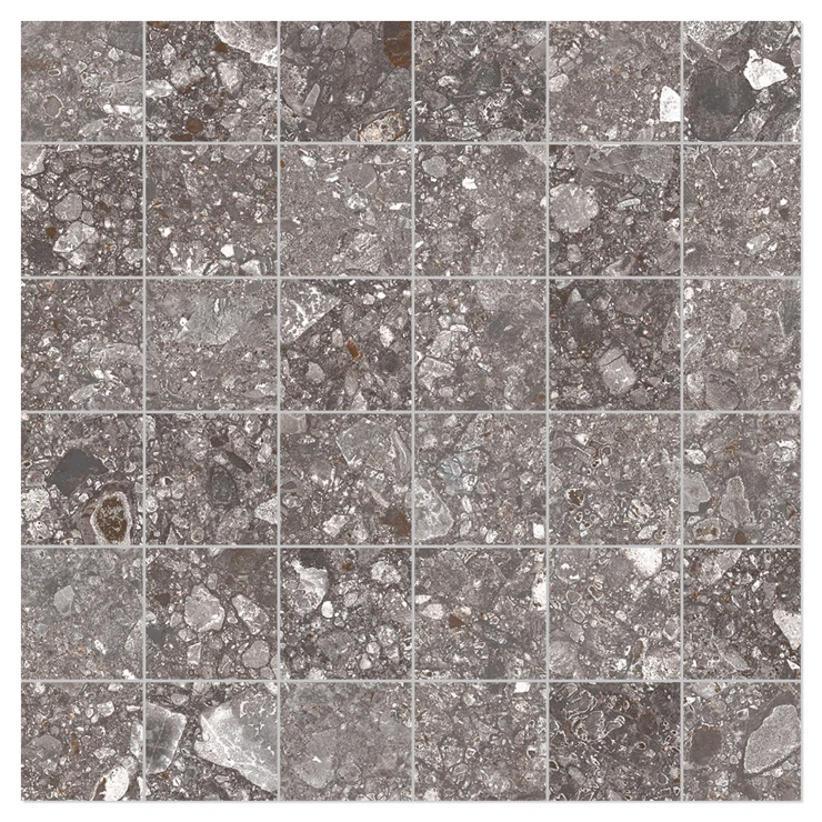 Unicomstarker Mosaik Klinker Pietra di Gre Antracite Mat 30x30 (5x5) cm-0