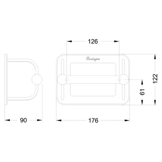 Burlington Toiletpapirholder Krom-2