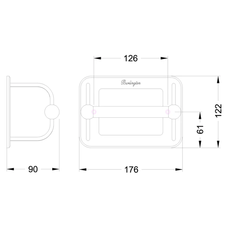 Burlington Toiletpapirholder Krom-1