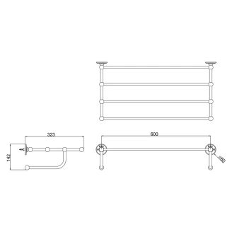 Burlington Håndklædestang Krom-2