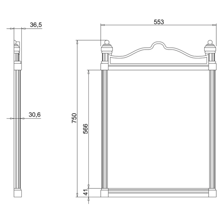 Burlington Spejl 79x60 cm Hvid-1