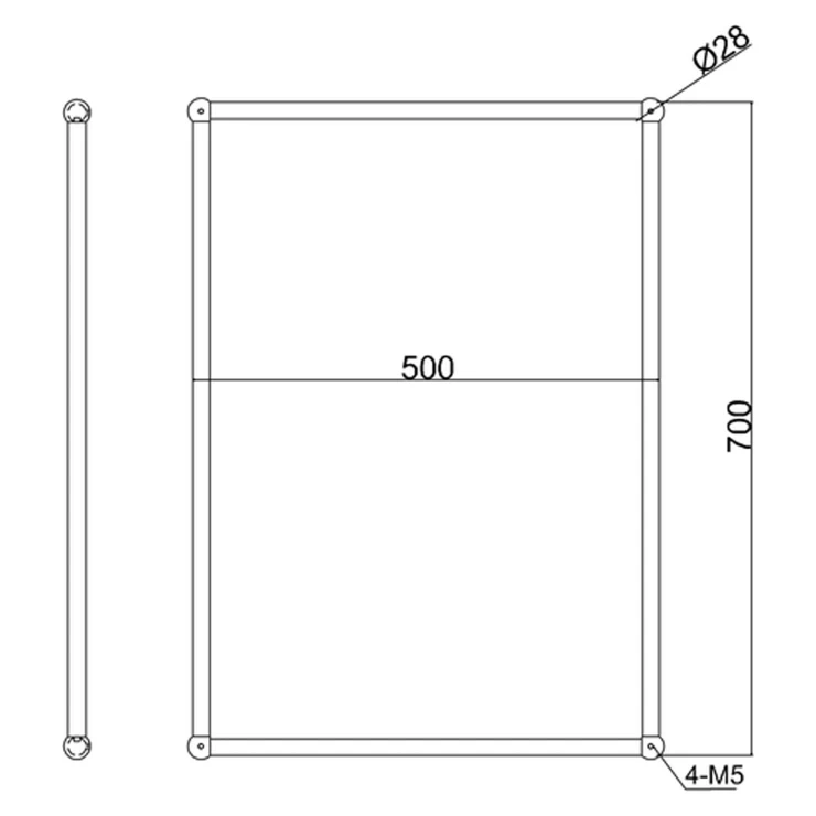 Burlington Rektangulært Spejl 50x70 cm Krom-1