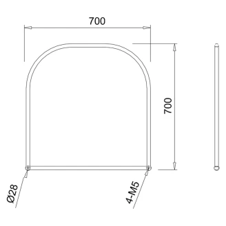 Burlington Spejl 70x70 cm Krom-2