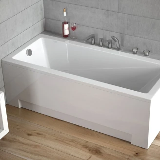 Badekar Sydney Hvid Glat 130 cm (Uden Panel & Afløb)