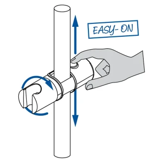 Bruseholder til Skinnestang Flex Krom-2