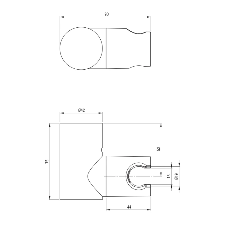 Rund Bruseholder Flex Titanium-1