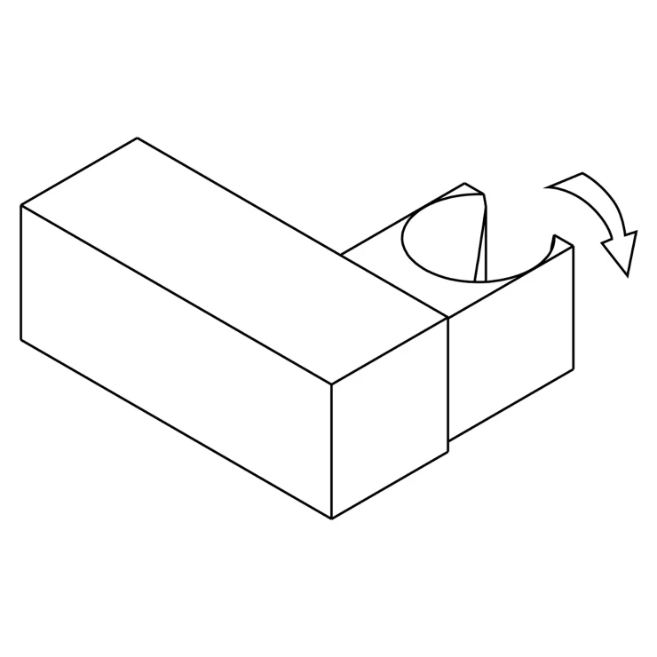 Kvadratisk Bruseholder Flex Sort-1