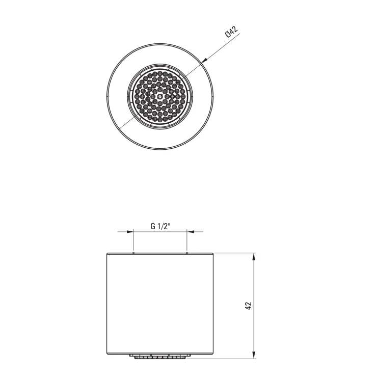 Hovedbruser Silia 42 mm Rund Hvid-1