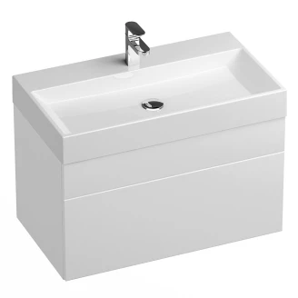 Ravak Håndvask Skab Natural Bath Hvid Glat 80 cm med Vask-2